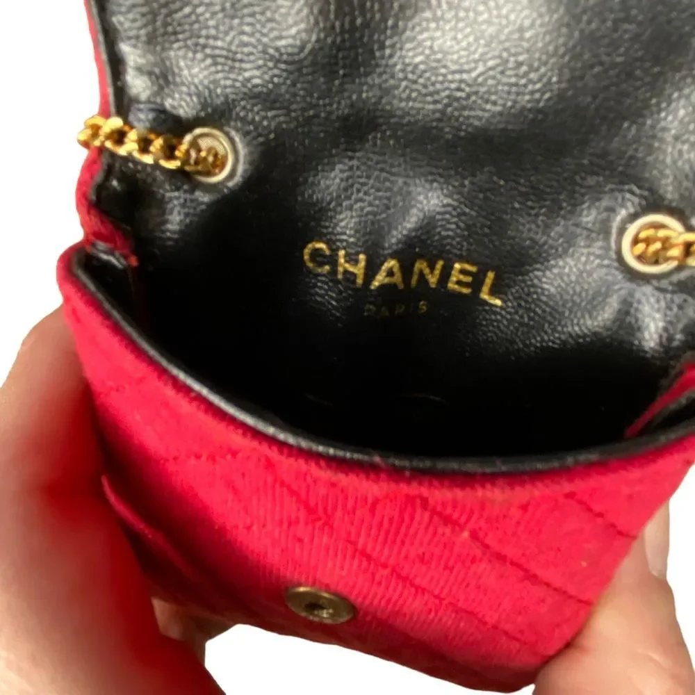 Tiny VTG CHANEL Micro Necklace Purse RARE!